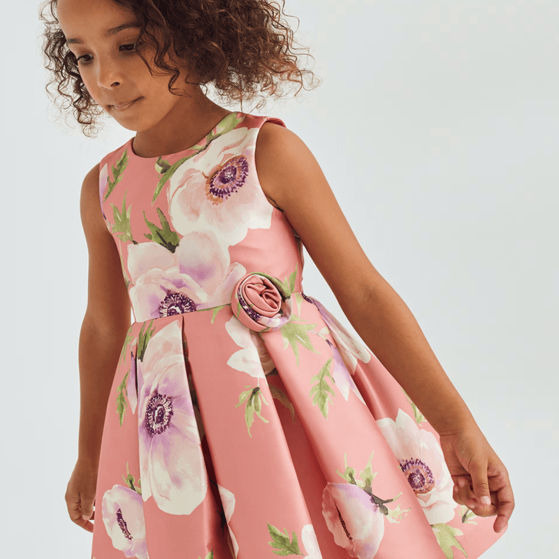Stamp mikado dress