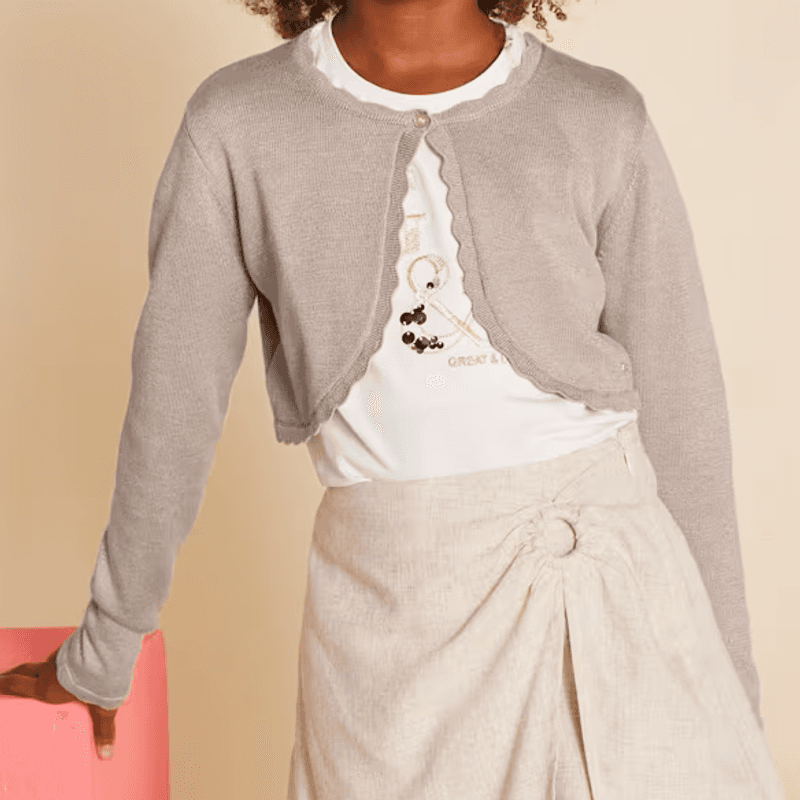 Basic cardigan sand