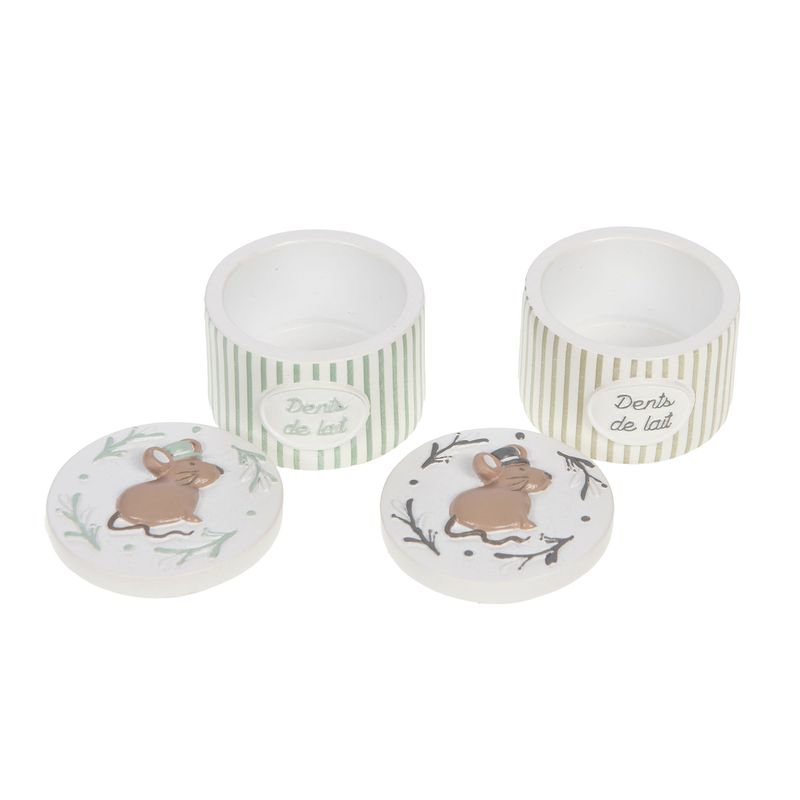 Tannboks mus grønn/gul