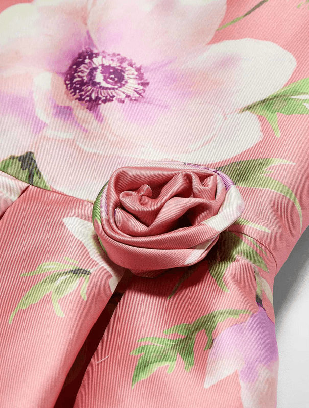 Stamp mikado dress