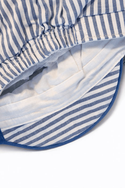 Stripete Caps sommerblå