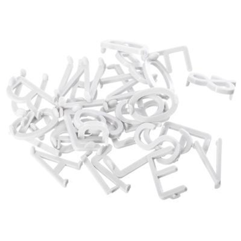 Tavle med bokstaver og symboler