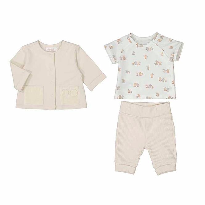 Hovedbilde Tre-delt sett beige med kanin