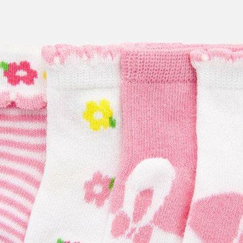 4 par sokker rosa